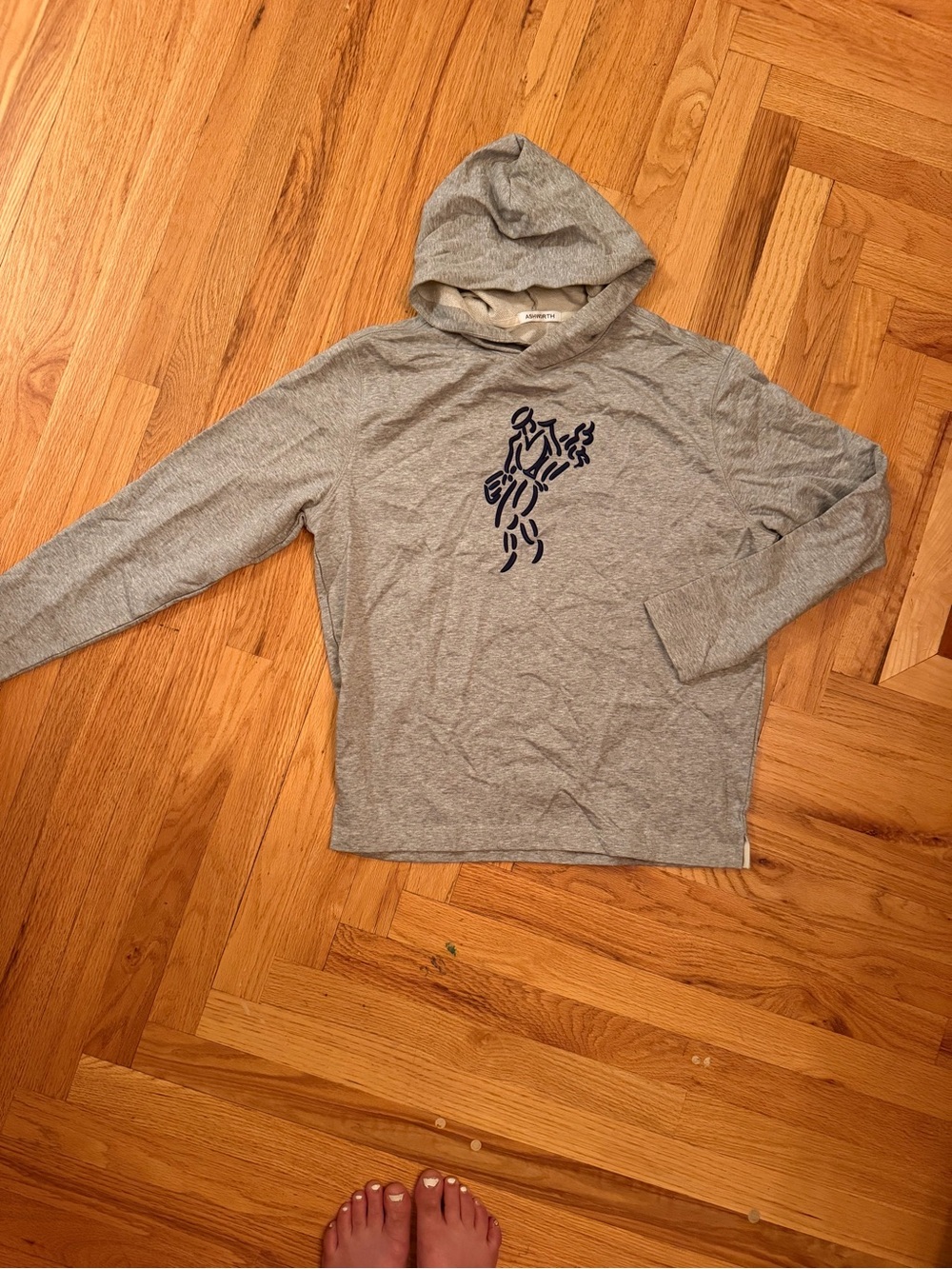 Ashworth Gray Hooded Long-Sleeve hoodie golfman